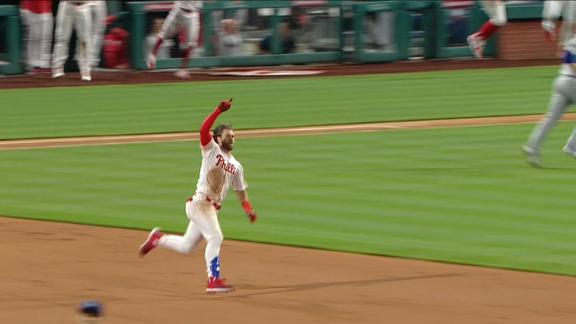 Harper hits 458-foot HR, walk-off double in Phillies' win
