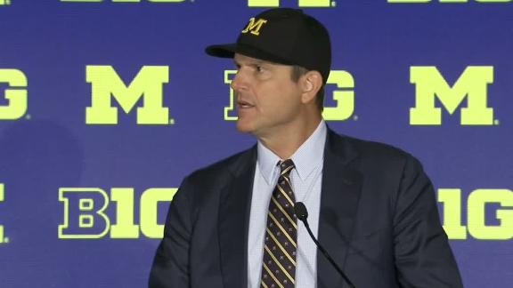 Harbaugh defends his comments about Meyer