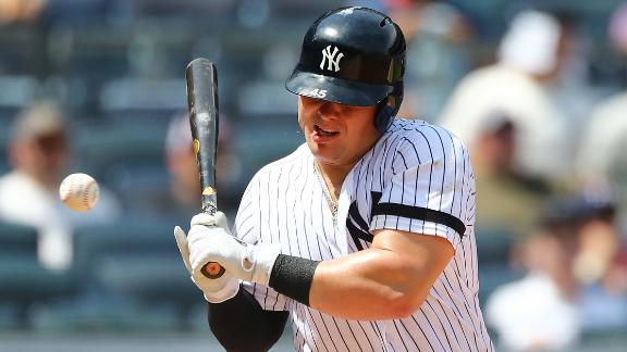 Voit takes pitch to the face, scores before exiting