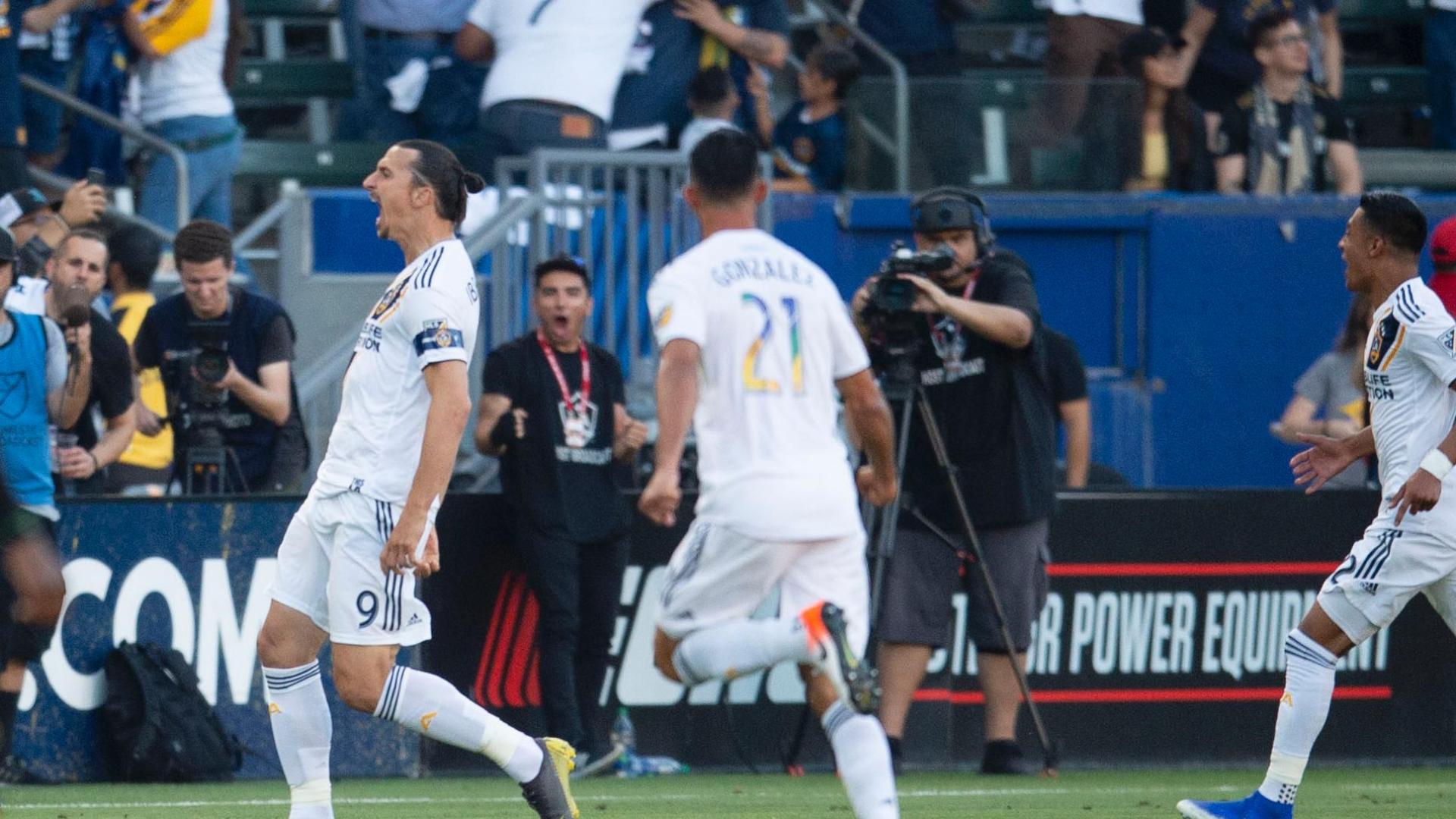 LA Galaxy's Zlatan completes his hat trick