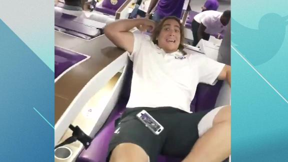 LSU players overwhelmed seeing new locker room