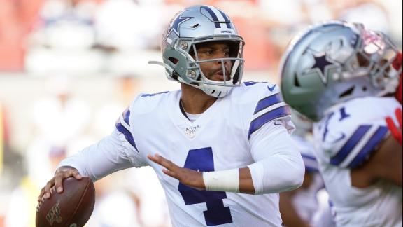 Prescott completes 4 passes, 1 to himself in only drive