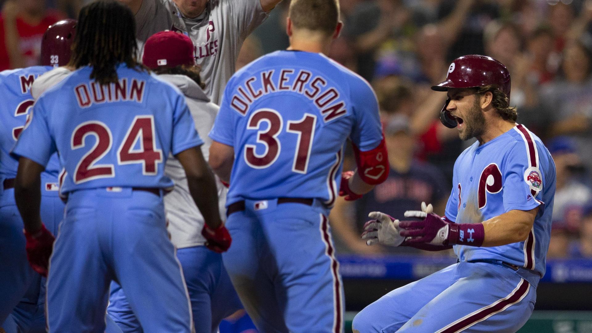 Phillies vs. Cubs: Watch multiple versions of Bryce Harper's walk-off grand slam again ...