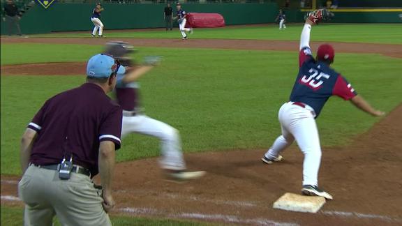 Escobar makes backhanded play to end game