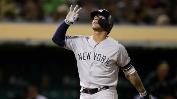 Torres homers twice, makes Yankees history