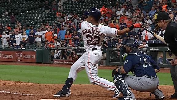 Michael Brantley bats 0-for-4 in his Astros return after shoulder surgery -  ABC13 Houston