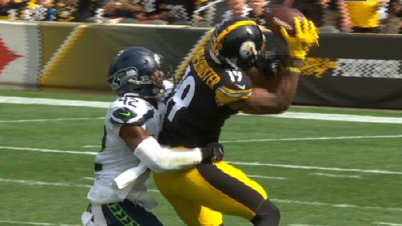 Rudolph hits JuJu on a flea-flicker for first career completion