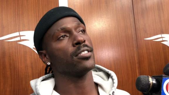 AB speaks for the first time as a Patriot