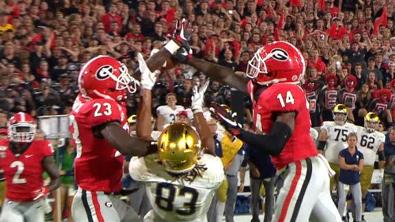 Georgia stops Book's fourth-down prayer to secure win