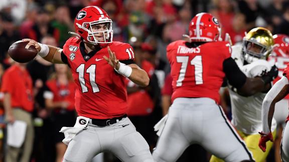 Fromm, Georgia fend off late Notre Dame push