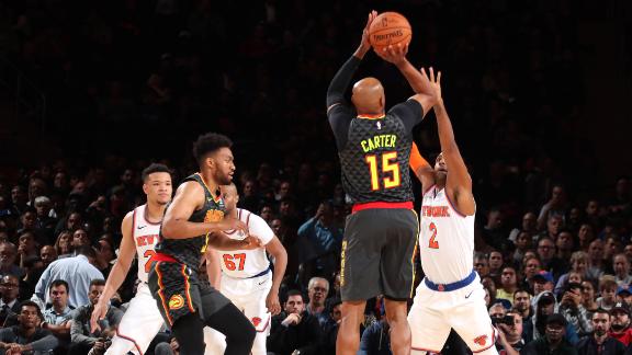 Vince goes off for 4 3s in second quarter