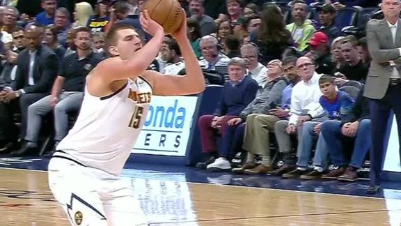 Jokic displays the turn-around jumper