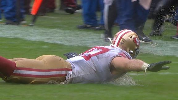 NFL photos: 49ers vs. Redskins, a muddy face and a Nick Bosa slide