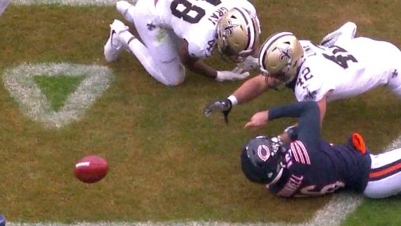 Saints punt block results in safety