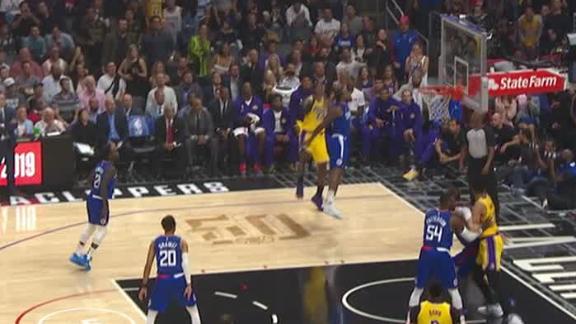 LeBron hits nasty fadeaway on Kawhi