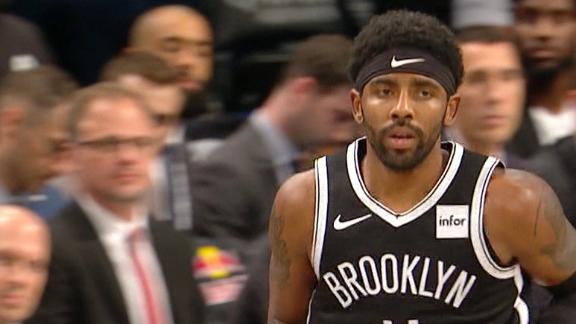 Kyrie scores 1st Nets points, later buries triple