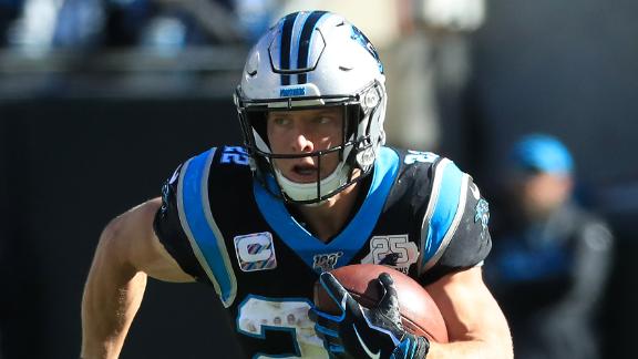 McCaffrey's 3 TDs lead Panthers to 5th win