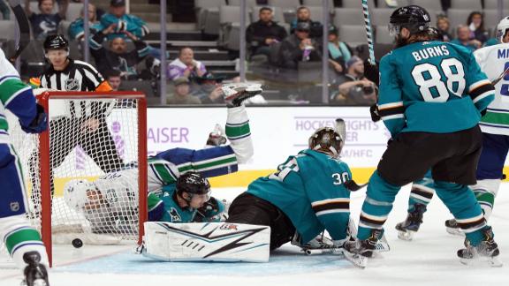 Pettersson scores twice, Canucks beat Sharks 5-2 - ABC7 ...