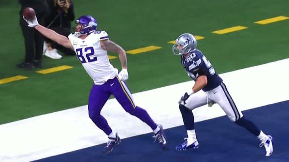 Rudolph scores for Vikings with unreal one-handed catch