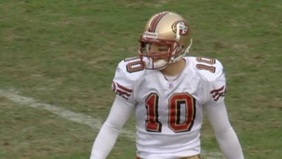 Fleck returns a punt for the 49ers