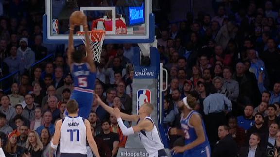 Smith flies in for the putback dunk