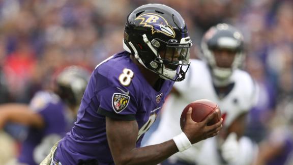 Jackson's 4-TD day leads Ravens past Texans