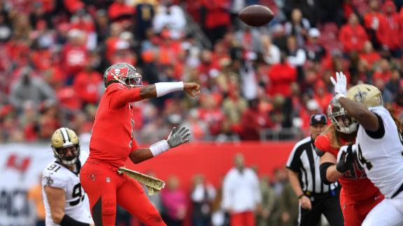 Williams returns Winston's INT for pick-6