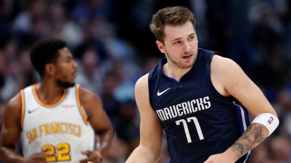 Luka outscores Warriors in 1st, notches second straight triple-double