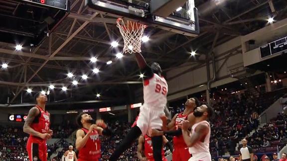 Fall crushes putback slam for 1st bucket of the game