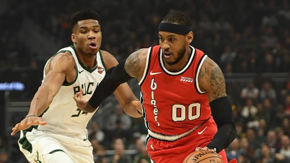 Melo drops 18 in 2nd game with Blazers