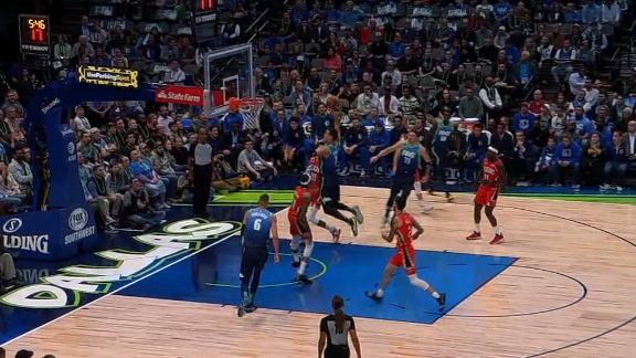 Doncic sends trick pass to Powell