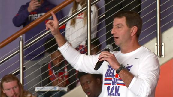 Dabo jokes about Clemson's No. 3 ranking
