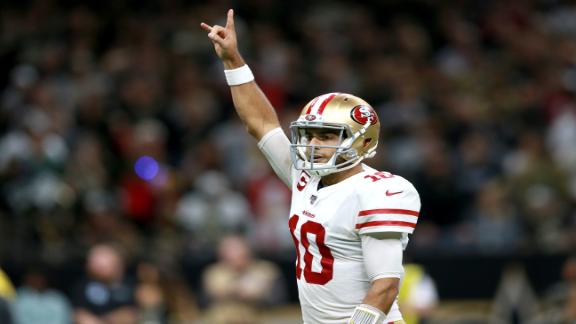 Garoppolo throws 4 TDs in wild 49ers win