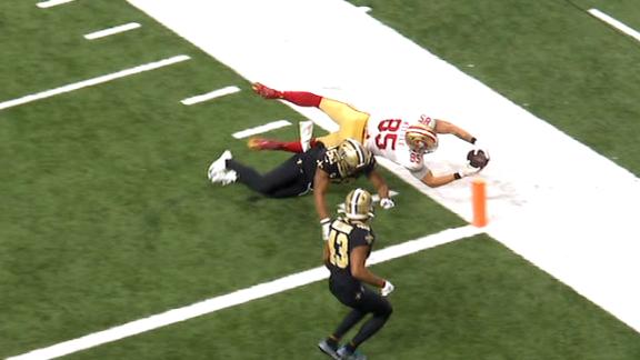 Kittle dives for the TD