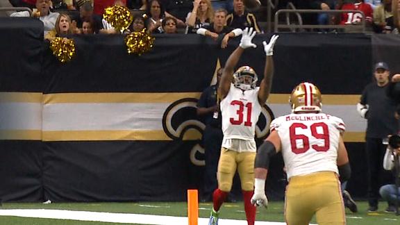 Sanders, Mostert link up on crafty TD pass for 49ers
