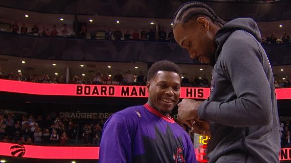 Kawhi Leonard cheered in Toronto as he receives title ring