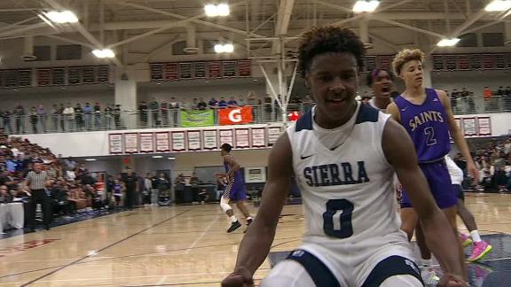 Bronny James' high school career off to impressive start