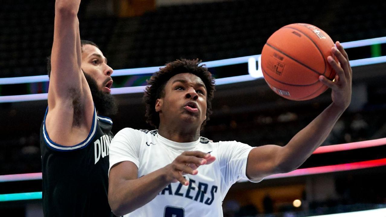 Bronny James' high school career off to impressive start