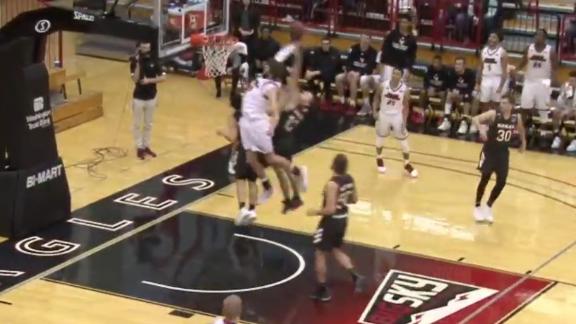 Eastern Washington's Groves flies in for a putback slam