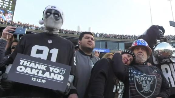 Raiders fans react emotionally to final game in Oakland