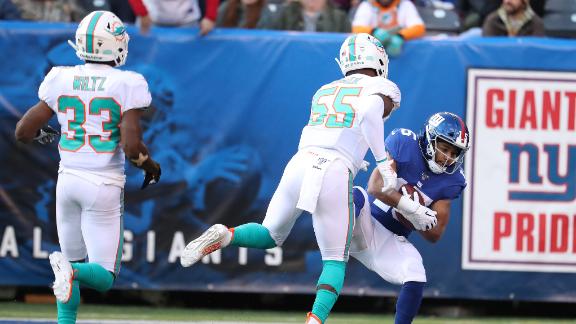 Giants, Eli Manning snap historic losing streak, defeat Dolphins, 36-20