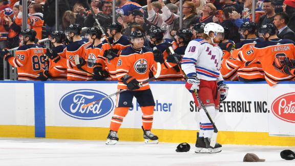 Neal records hat trick in 4-point game, Oilers top Rangers - ABC7 New York