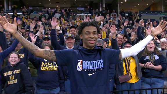 Morant reunites with Murray State fans pregame