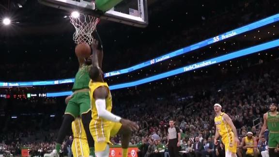 Boston Celtics Jaylen Brown dunks on LeBron James: 'I ain't gonna