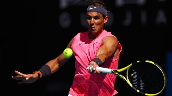 Nadal advances to 2nd round in straight sets