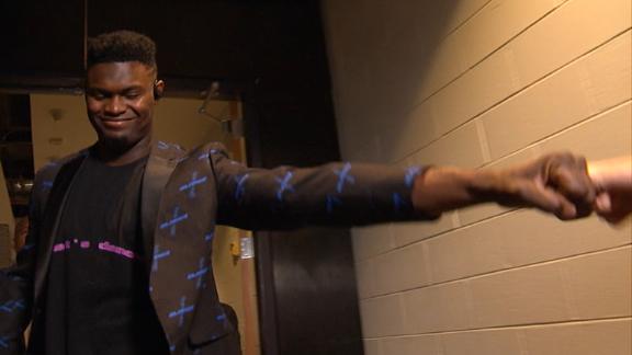 Zion arrives for his NBA debut