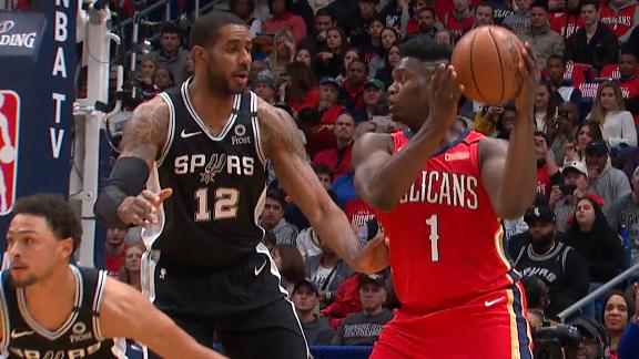 Zion feeds Ingram for first NBA assist