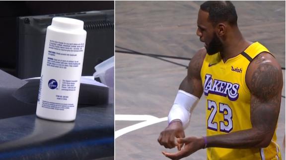 LeBron's pregame powder goes missing