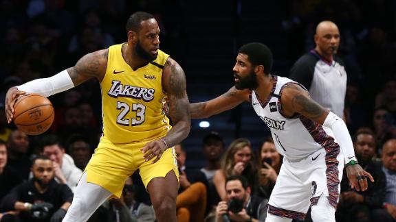 LeBron edges Kyrie with triple-double in first Lakers-Nets showdown