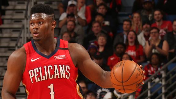 Zion scores 17 straight in electric 22-point NBA debut